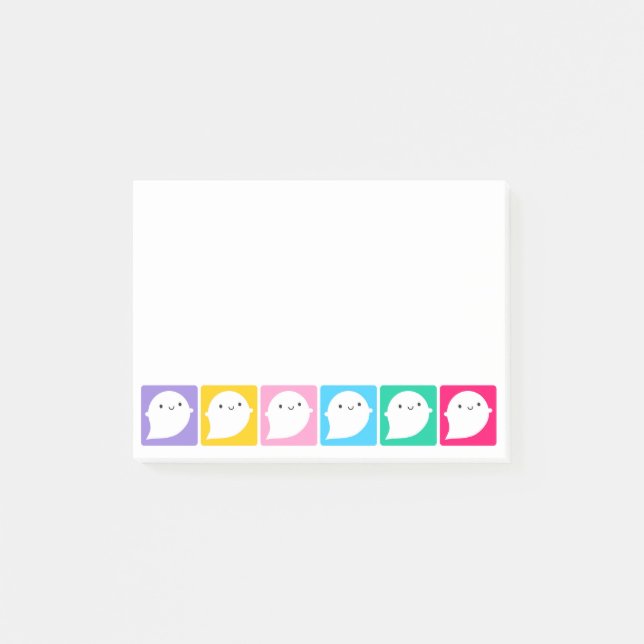 Post-it® Fantômes Mignons Colorés (Devant)