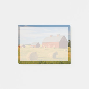 Post-it® Farms   Red Barns Near Hay Bales