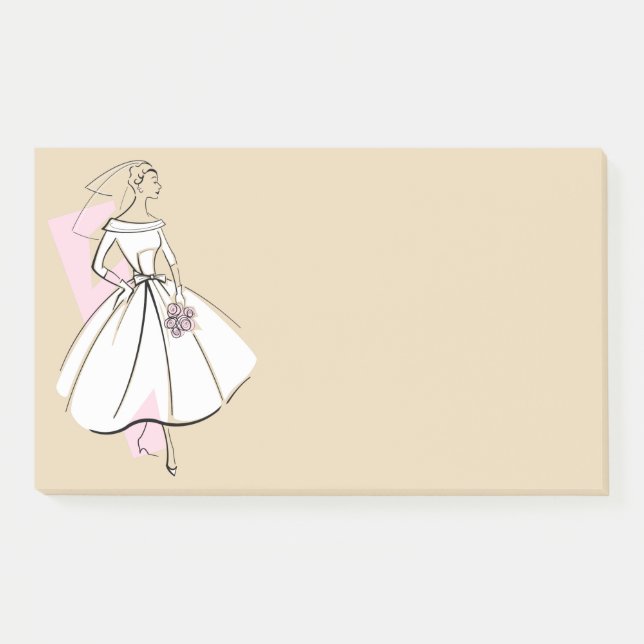 Post-it® Fashion Bride Neutral post-it notes (Devant)