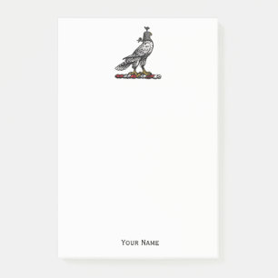 Post-it® Faucon de chasse héraldique portant le casque C