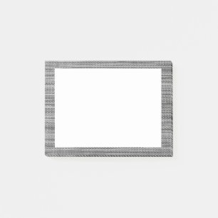 Post-it® Faux Grey Tissu encadré Notes collantes