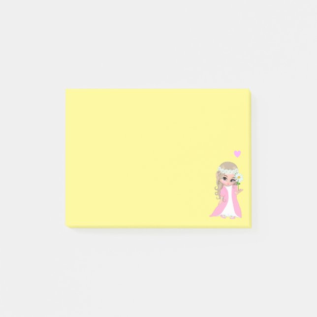 Post-it® Fée mignonne sur les notes post-it jaunes (Devant)