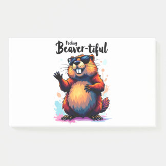 Post-it® Feeling Beaver-tiful - Funny Beaver Graphic