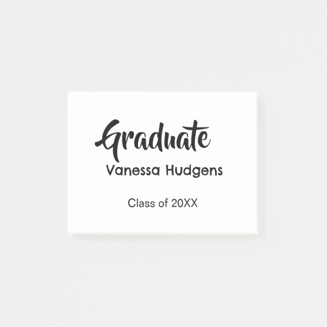 Post-it® Félicitations à l'étudiant nom date année classe u (Devant)