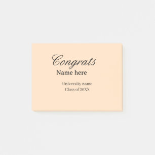 Post-it® Félicitations au diplômé de l'université nom promo
