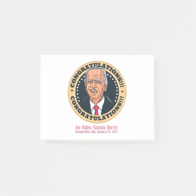 Post-it® félicitations au président joe biden (Devant)