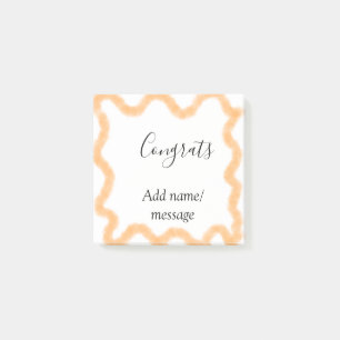 Post-it® Félicitations spirale orange bordure espagnole boh