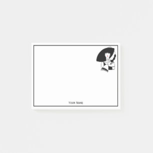 Post-it® Femme Art Déco au grand chapeau gants RL