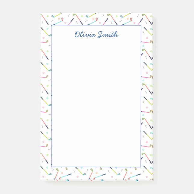 Post-it® Femme Motif de golf personnalisée (Devant)