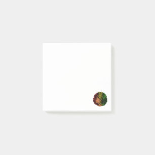 Post-it® Femme noire rasta afro rouge jaune vert 