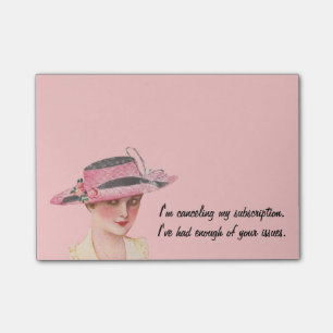 Post-it® Femme vintage sarcastique