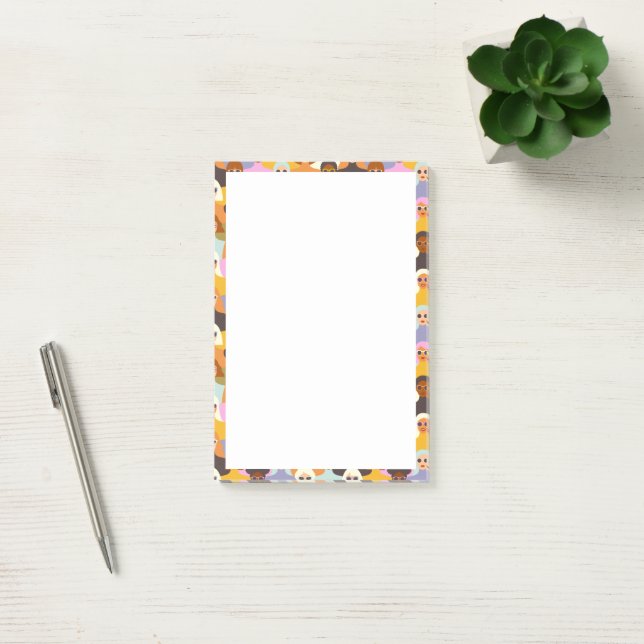 Post-it® Femmes rétrogrades du Motif mondial (Bureau)