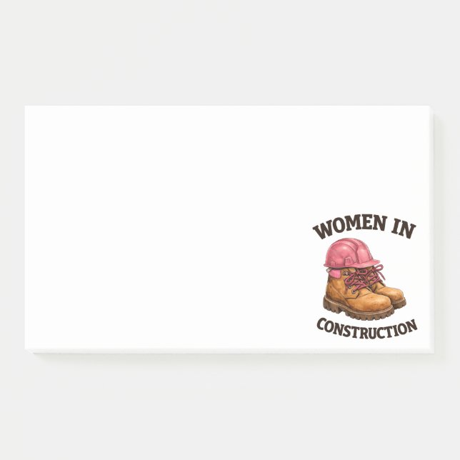 Post-it® Femmes sur des bottes de travail de construction e (Devant)