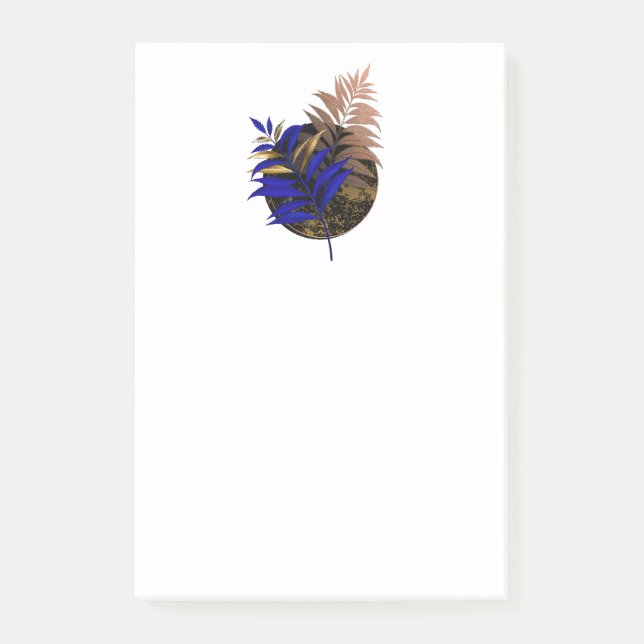 Post-it® Ferme bleue sur cercle noir (Devant)