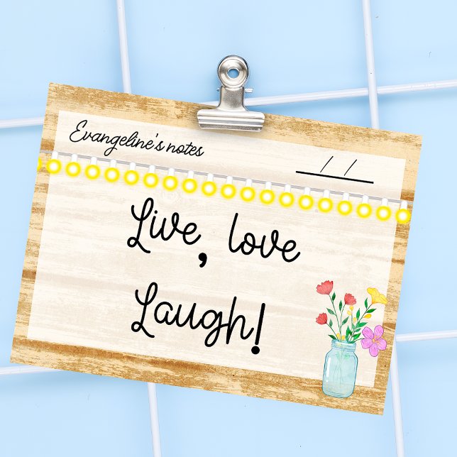 Post-it® Ferme confortable, lampes et fleurs 4" x 3" (Créateur téléchargé)