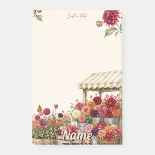 Post-it® Ferme de fleurs de dahlia aux tons de bijoux Juste