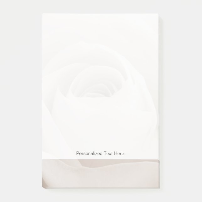 Post-it® Fermez-vous des pétales de rose blancs (Devant)