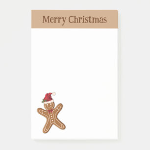 Post-it® Festif pain d'épices Cookie de Noël avec texte
