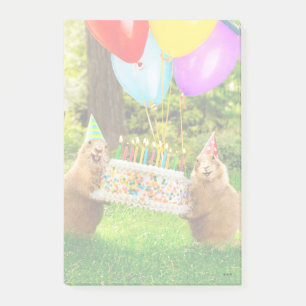 Post-it® Fête d'anniversaire de chien de prairie