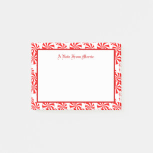 Post-it® Fête de Motif de menthe blanche rouge modifiable
