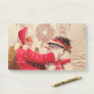 Post-it® Fête de Noël du Père Noël vintage Snowman