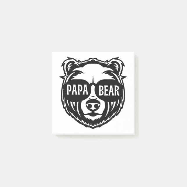 Post-it® Fête des pères de lunettes de soleil Papa Bear (Devant)