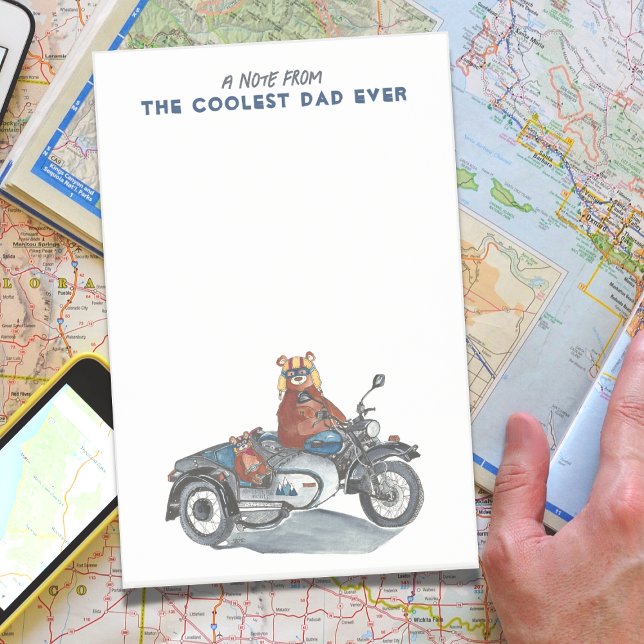 Post-it® Fête des pères moto plus froid papa jamais (Créateur téléchargé)