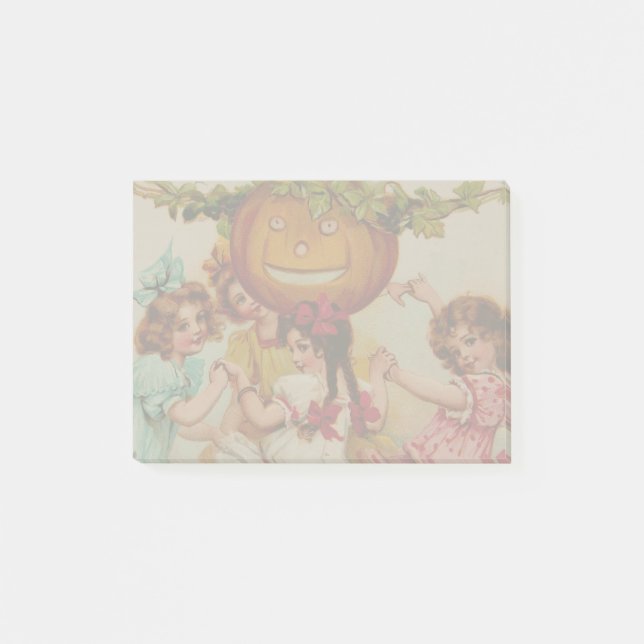 Post-it® Fête d'Halloween Citrouille vintage (Devant)
