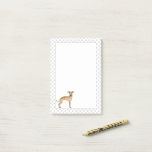 Post-it® Fête Italien Greyhound Cute Dessin Chien Avec Patr