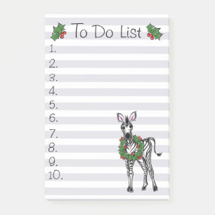 Post-it® Fêtes Noël Zebra To do list