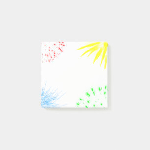 Post-it® Feu d'artifice coloré amusant gai