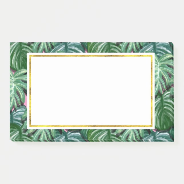 Post-it® Feuillage Feuille tropical vert & vert (Devant)