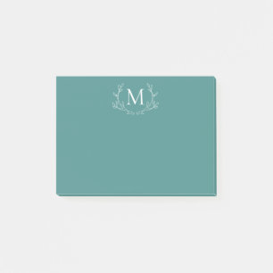 Post-it® Feuillage Rustique Bohème Antlers   Monogramme