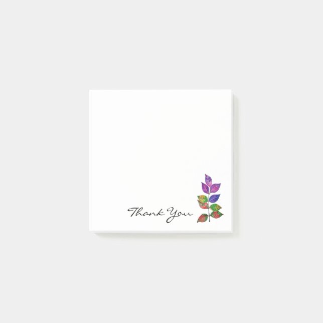 Post-it® Feuille d'arc-en-ciel d'aquarelle (Devant)