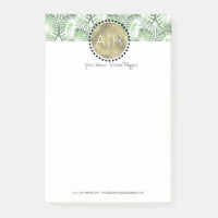 Feuille Tropicale Moderne Simule Monogramme en Feu