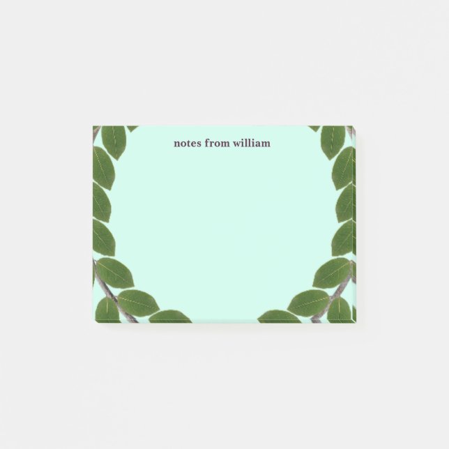 Post-it® Feuille verte personnalisée (Devant)