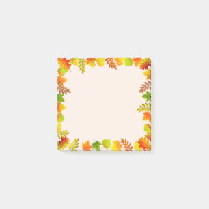 Post-it® Feuilles automnales sur le beige clair