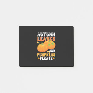 Post-it® Feuilles D'Automne Et Citrouilles S'Il Vous Plaît