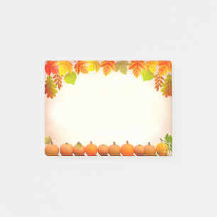 Post-it® Feuilles d'automne et Citrouilles sur défilement