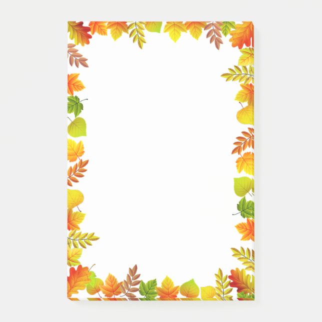 Post-it® Feuilles d'automne sur des choses blanches à faire (Devant)