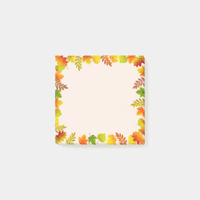 Post-it® Feuilles d'automne sur fond beige clair (Devant)