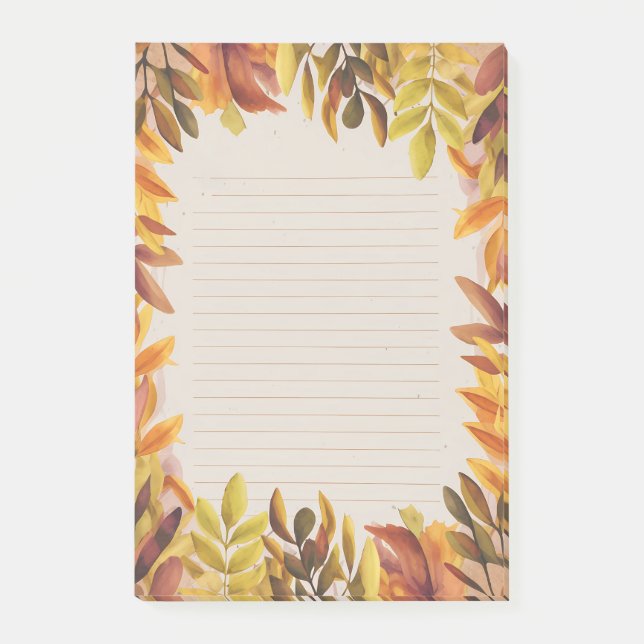 Post-it® Feuilles et lignes douillettes (Devant)