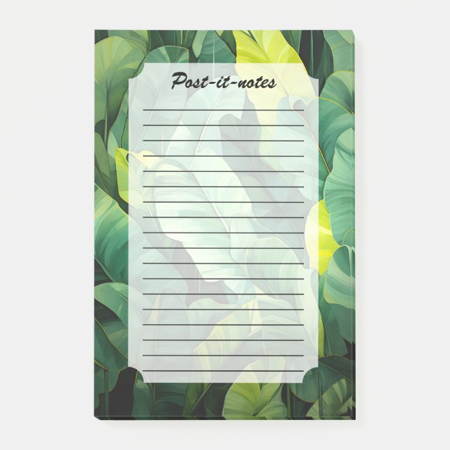 Post-it® Feuilles tropicales, botanique abstraite, jungle,  (Devant)