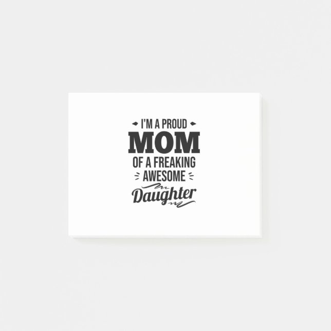 Post-it® Fier Maman D'Une Fille Impressionnante (Devant)