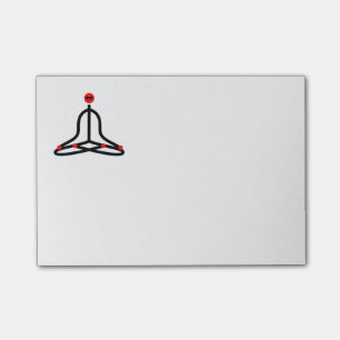 Post-it® Figure de bâton de pose de lotus yoga.