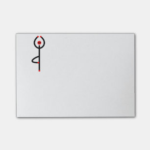 Post-it® Figure de bâton de pose de yoga d'arbre.