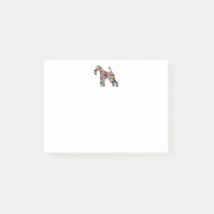 Post-it® Fil Fox Terrier Chien race Geo Silhouette Plaid