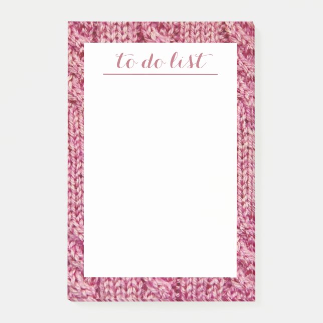Post-it® Fil rose de Knit (Devant)