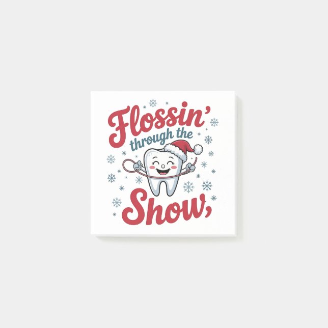 Post-it® Filant dans la neige Noël drôle de Christmas  (Devant)