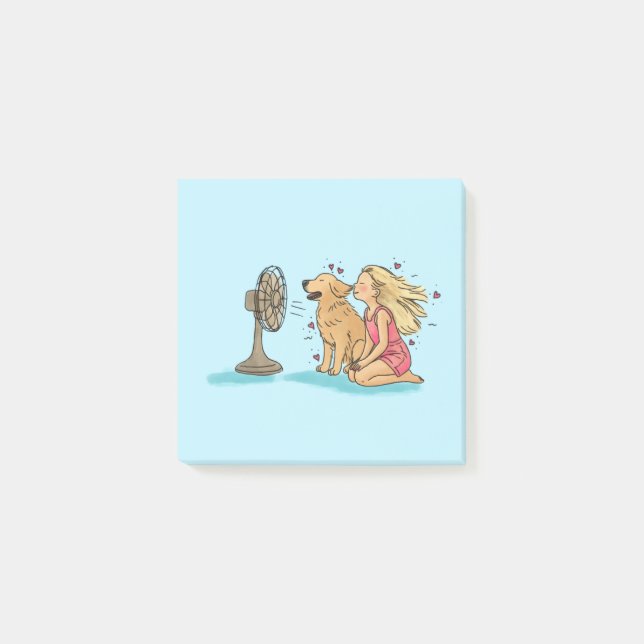 Post-it® Fille au Ventail d'Or (Devant)